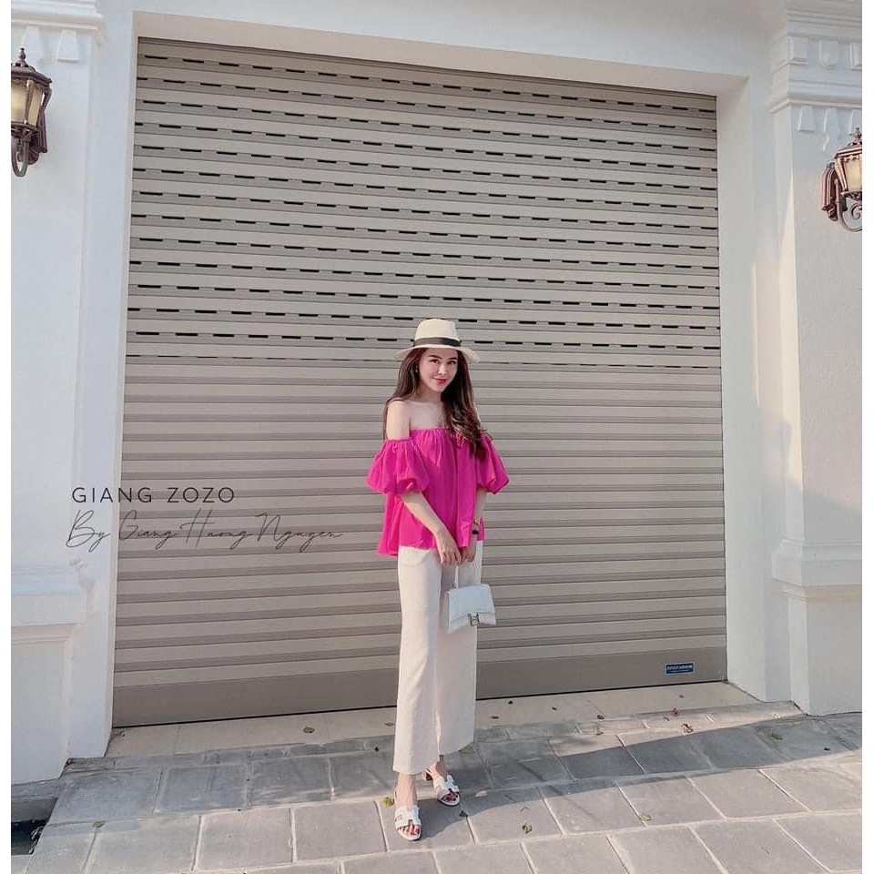 áo trễ vai tay bồng chun ngực- áo bánh bèo nữ tính duyên dáng | BigBuy360 - bigbuy360.vn