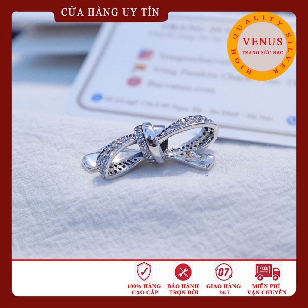 [Charm bạc 925 cao cấp] Charm bạc chiếc nơ- Mã sản phẩm VENUSN