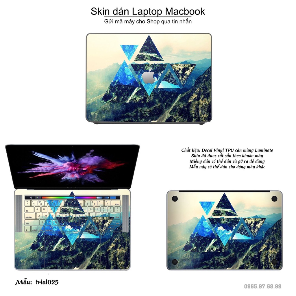 Skin dán Macbook mẫu Đa giác (đã cắt sẵn, inbox mã máy cho shop)