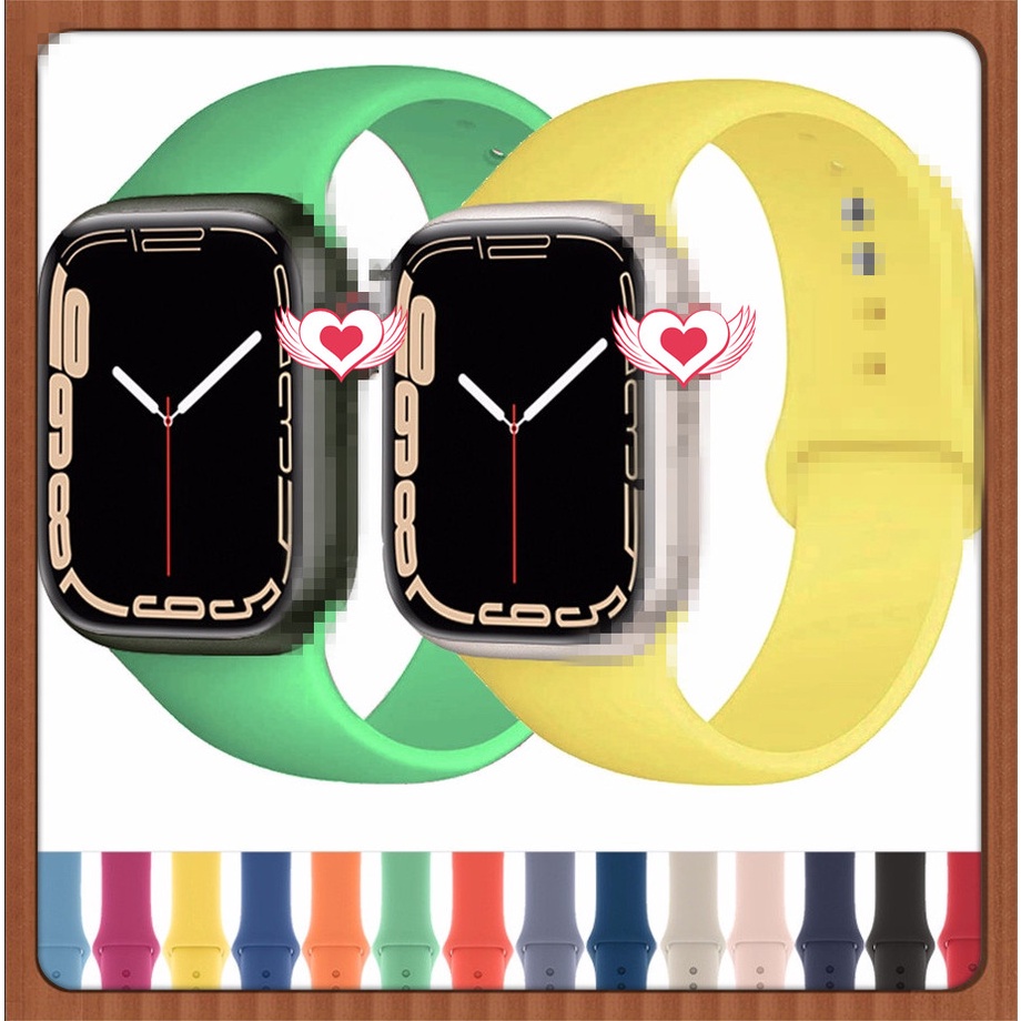 Dây Đeo Silicon 2022 49mm 45MM 41MM 44MM 40MM 42MM 38MM Series 8 Ultra 7 6 SE 5 4 3 2 1 Cho Apple Watch
