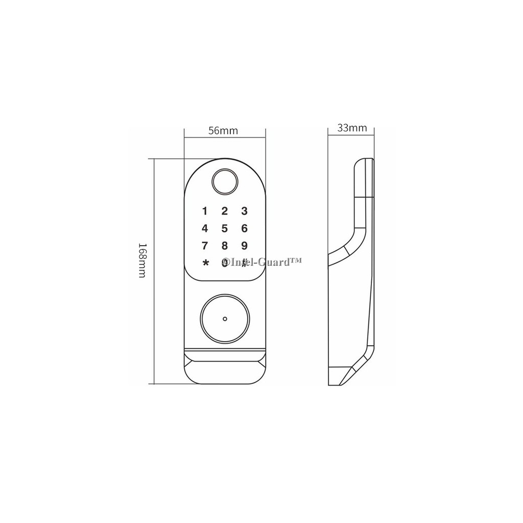 Khoá vân tay cổng sắt cửa inox X1