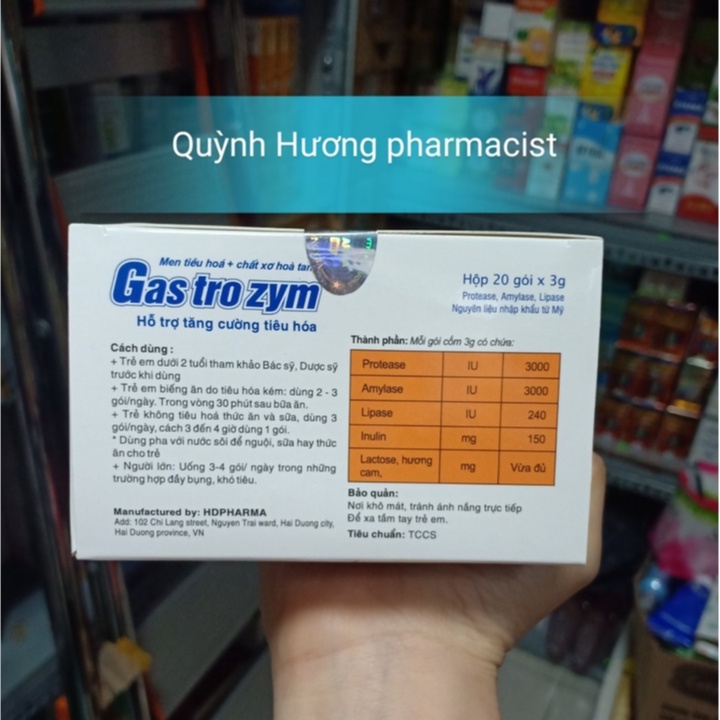 Cốm vi sinh GASTROZYM hộp 20 gói hỗ trợ tăng cường tiêu hóa ở trẻ nhỏ