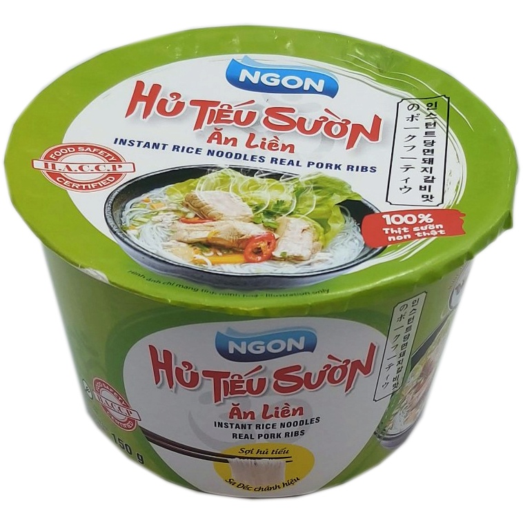 Hủ tiếu sườn ăn liền có thịt sườn non thật (Com bô 6 tô)