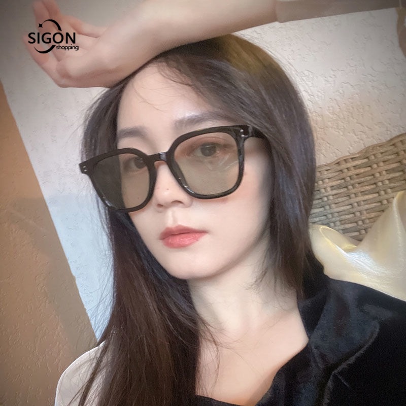 Kính Mát Gọng Vuông Trong Suốt Chống Tia Cực Tím Phong Cách Cổ Điển Thời Trang Unisex