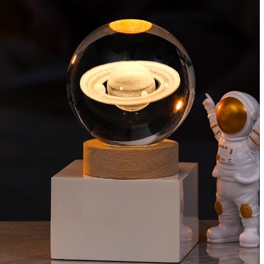 Quả Cầu Pha Lê Dạ Quang Hình Bầu Trời Đầy Sao Sáng Tạo Trang Trí Bàn Làm Việc