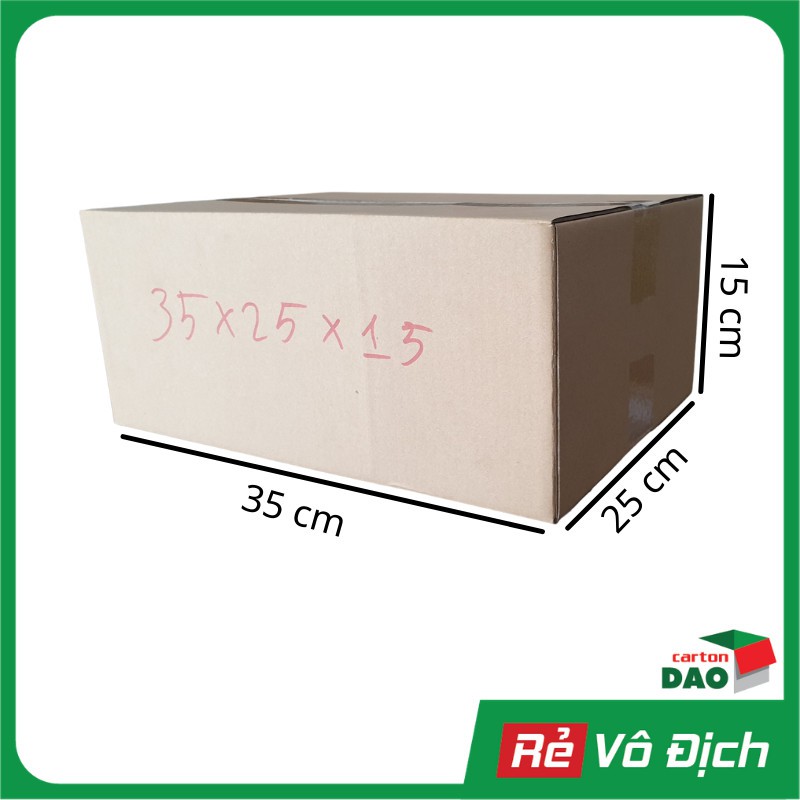 Hộp carton 35x25x15 cm đóng gói hàng vận chuyển COD