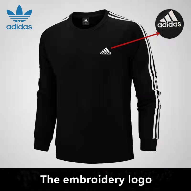 Áo Sweater Thể Thao Cotton Nguyên Chất Thêu Logo Adidas Thời Trang Cho Nam Và Nữ