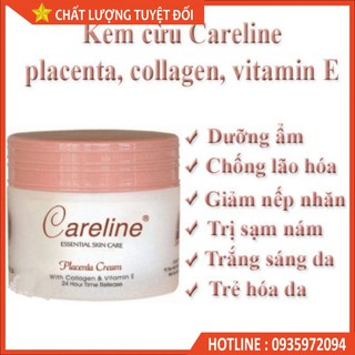 Kem Dưỡng Da Nhau Thai Cừu Careline Placenta Cream Giúp Dưỡng Ẩm, Ngăn Ngừa Vết Nhăn 100ml