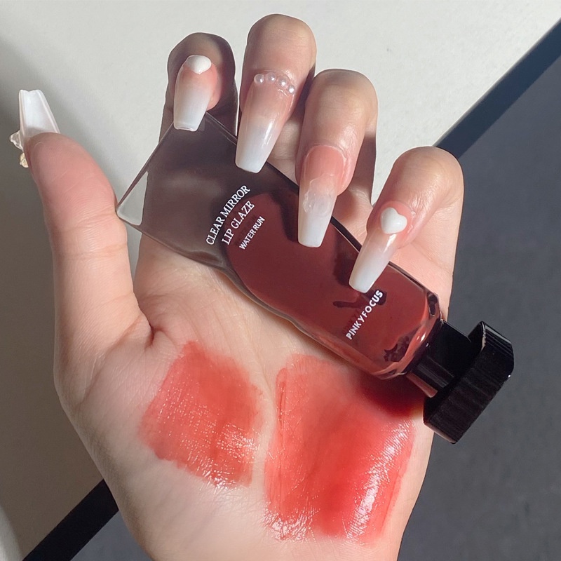 Son Môi Pinky Màu Đen Trong Suốt Thiết Kế Hình Viên Đá Độc Đáo