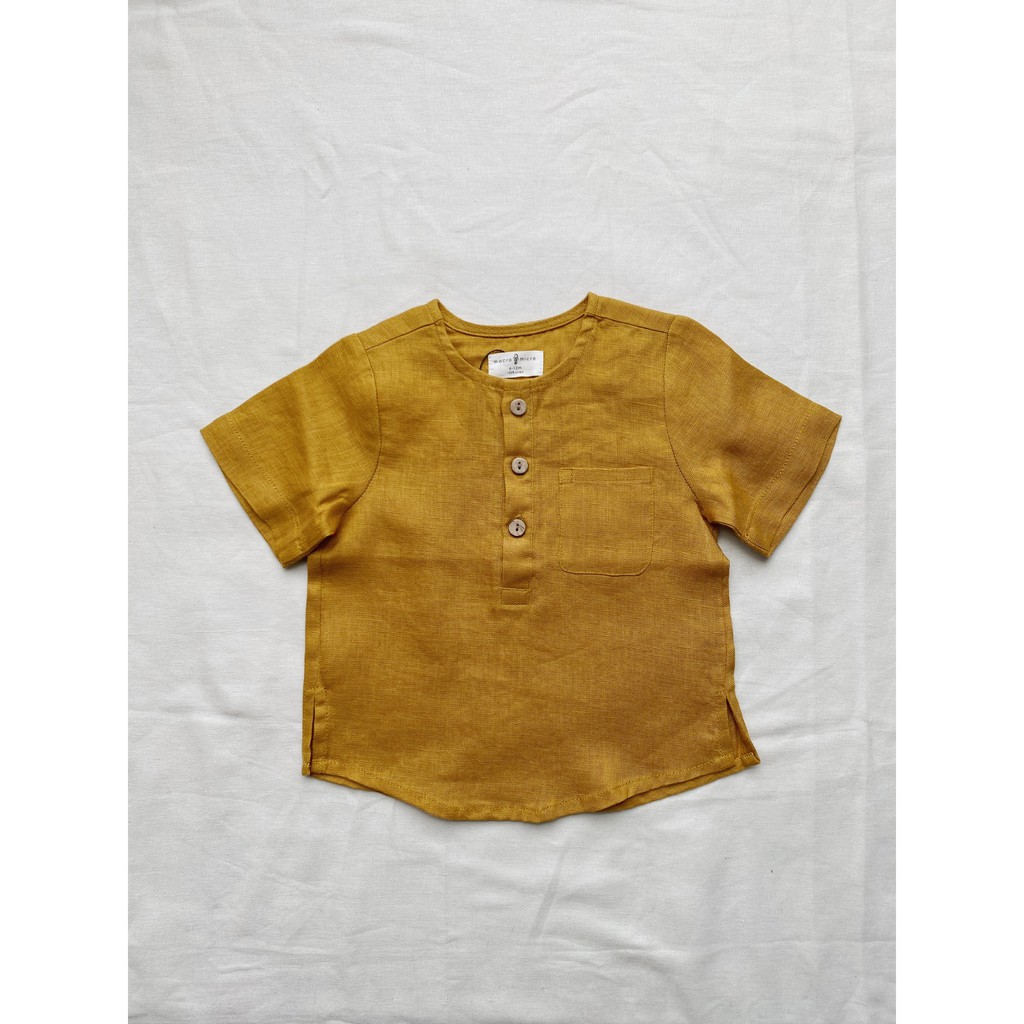 Daddy shirt - RAW 20 (Áo linen ngắn tay bổ trụ)