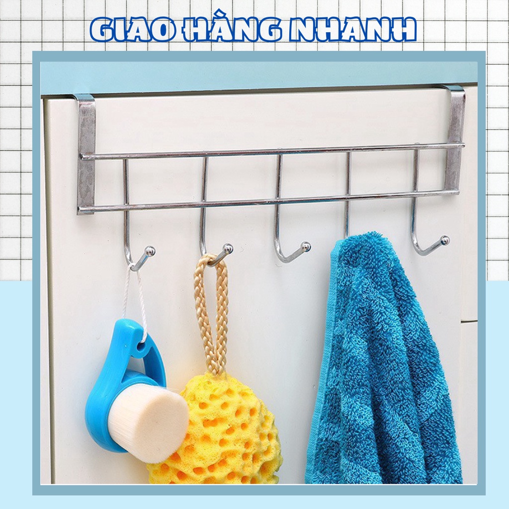 Giá Treo Đồ , Móc Inox Treo Đồ Gắn Sau Tủ Cánh Cửa Nhà Tắm Phòng Bếp Dán Tường 1432 Shop Giao Hàng Nhanh 88