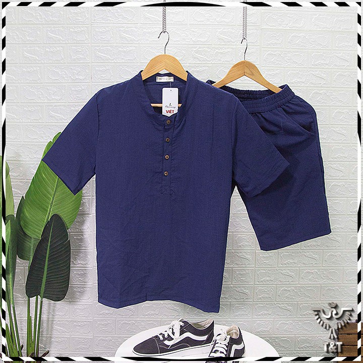 Bộ Quần Chất Vải Đũi Thái Loại Dày Đồ NamTrẻ trung