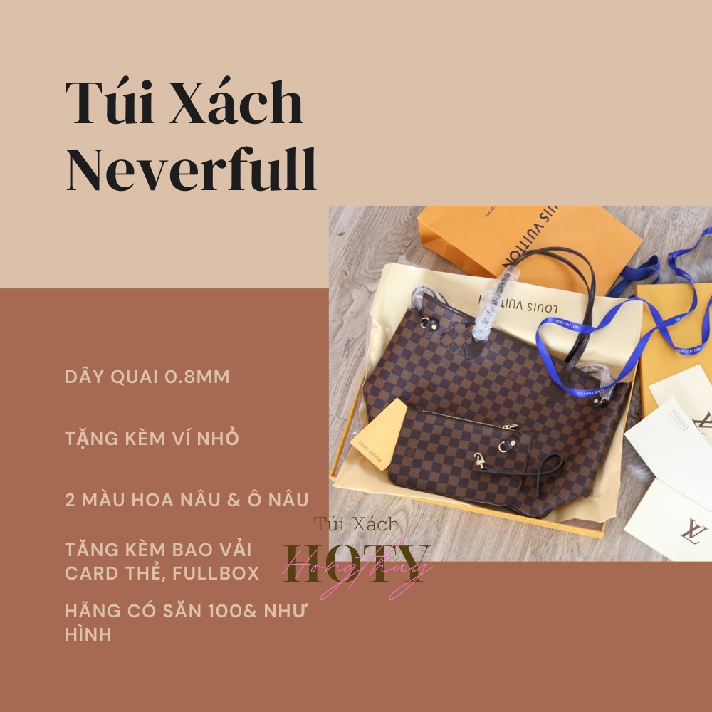 Túi Xách Nữ Neverfull Các Hãng, Túi Công Sở, Túi Đi Làm Văn Phòng Deo Vai (Có Hộp)