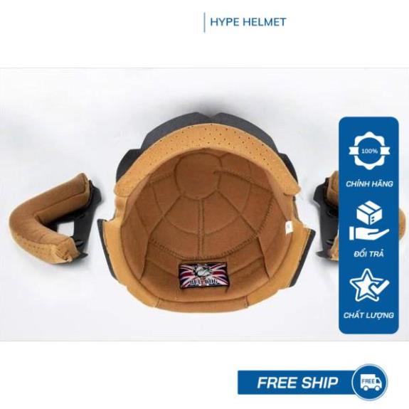 Lót mũ bảo hiểm Bulldog Perro V3, 4U, Heli màu nâu - HYPE HELMET