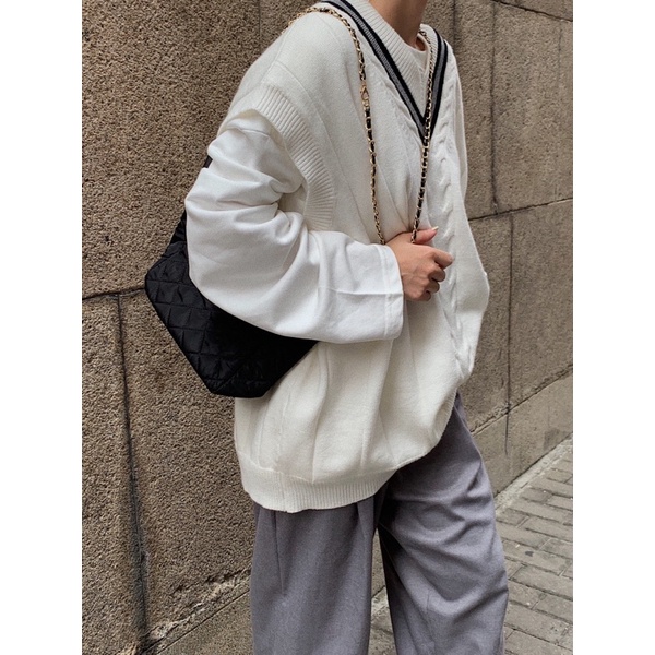 Áo len gile mix viền cổ hàng QCCC ulzzang đủ size