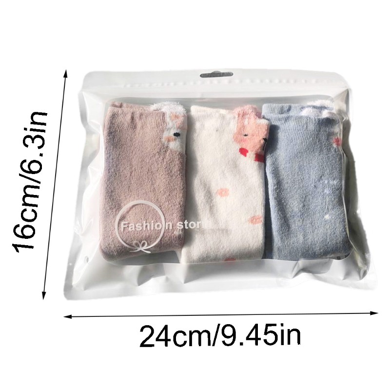 Set 3 Đôi Tất Cổ Cao Hình Thú Đáng Yêu Cho Bé