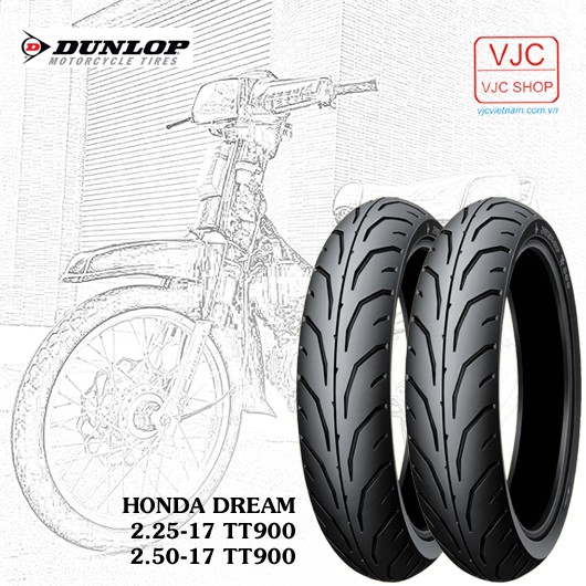 Lốp Dunlop TT900 Cho Honda Supper Dream Chính Hãng