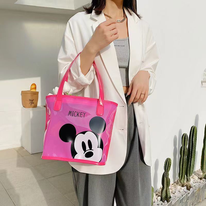 Túi Xách Đeo Vai Trong Suốt In Hoạt Hình Mickey Thời Trang Hàn Quốc 2022 Cho Nữ