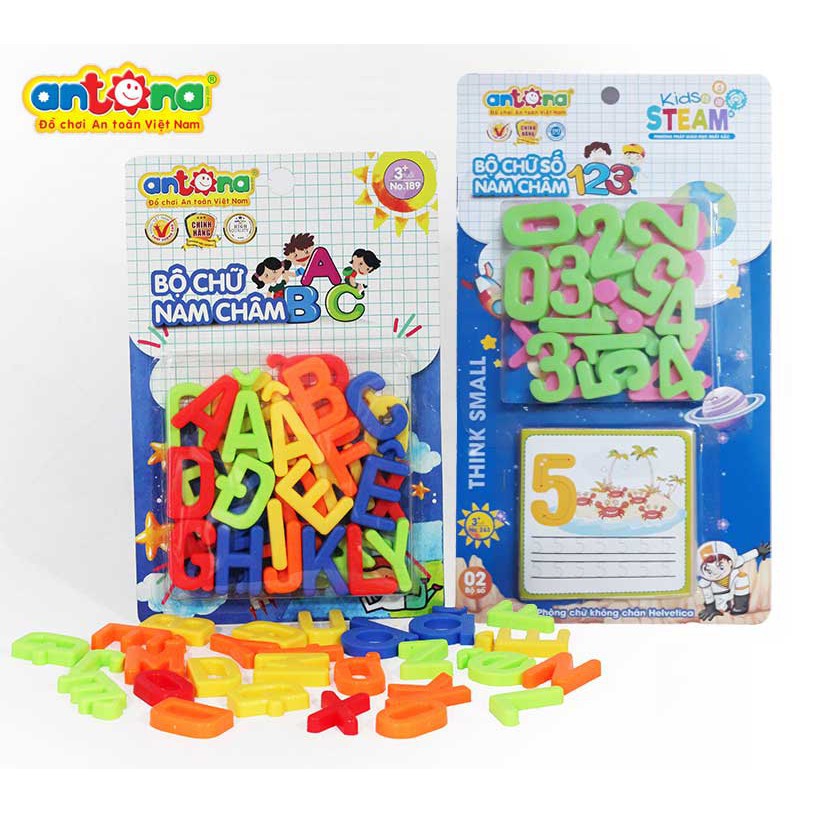 (N.189-N263) Bộ chữ cái/chữ số nam châm Antona