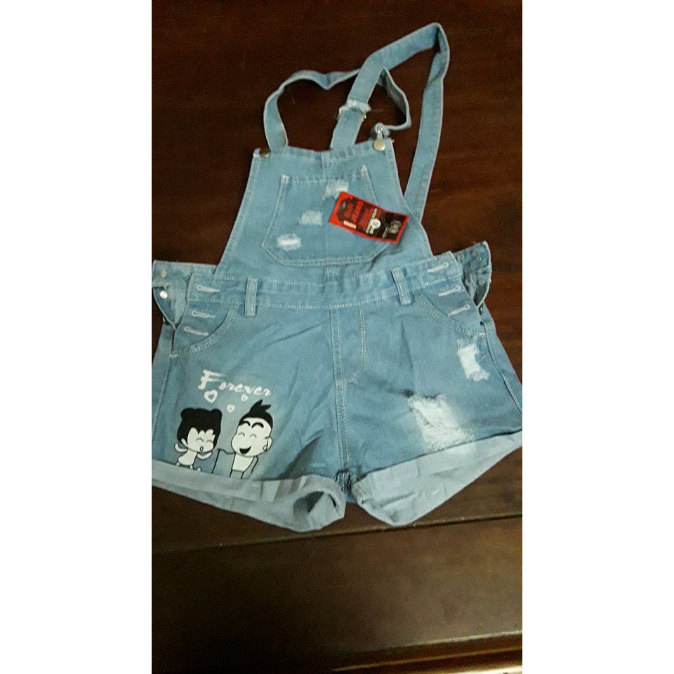 Quần yếm jeans - Ảnh thật