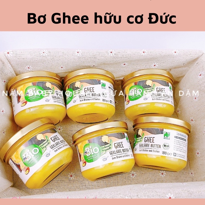 Date 12/2024 Bơ Ghee hữu cơ DMBIO /ENERBIO  Đức dành cho bé ăn dặm và gia đình 180g date 2024