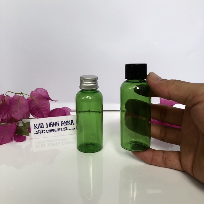 CHAI NHỰA XANH NẮP NHỌN NHỎ GIỌT 100ml / 50ml / 30ml - Chai lọ Chiết Mỹ phẩm Trong suốt nắp nhôm / nắp bật / xịt sương