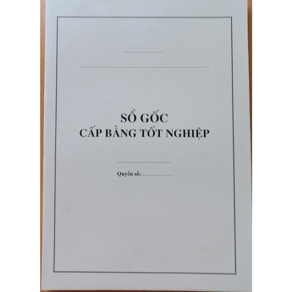 Sổ gốc cấp bằng tốt nghiệp (2 cuốn) theo thông tư 10/2017/TT-BLĐTBXH