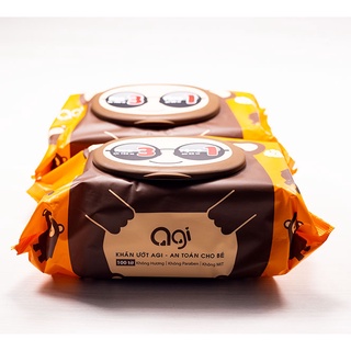 Combo 2 Bịch 200 Tờ Khăn Giấy Ướt AGI Mềm Mịn Không Mùi Tự Nhiên