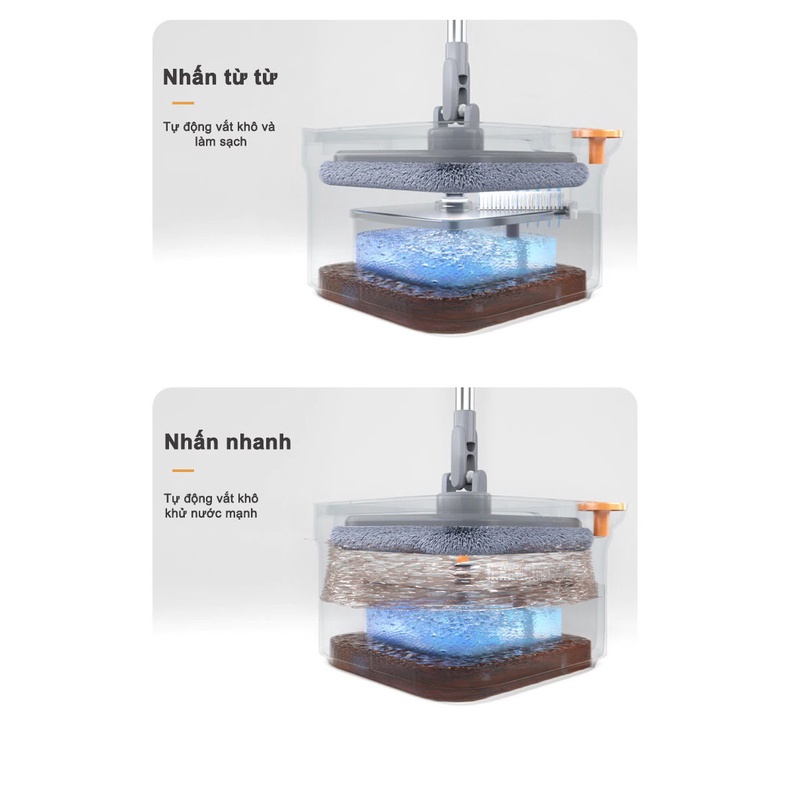 Bộ Cây Lau Nhà Xoay 360 Độ Tự Vắt 2 Ngăn Tách Nước Bẩn Thông Minh Xiaomi Joybos / ZOLELE M16 Chính Hãng