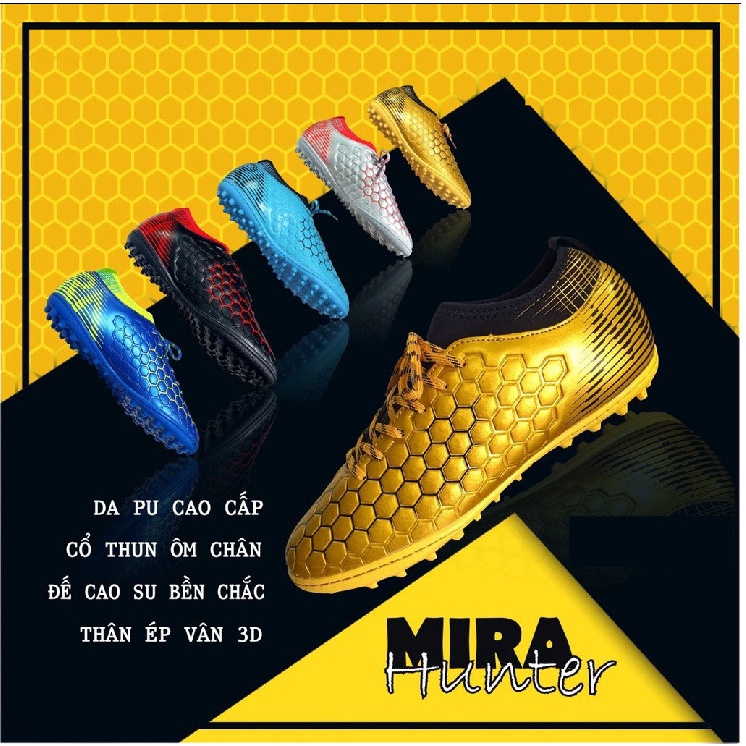 GIÀY ĐÁ BÓNG MIRA HUNTER SÂN CỎ NHÂN TẠO ĐỦ MÀU ĐỦ SIZE