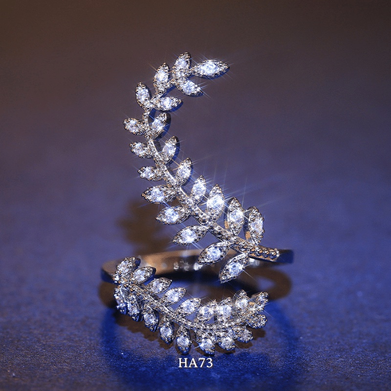 Nhẫn xoắn đính đá cao cấp sang trọng xinh xắn phong cách Hàn Quốc Annie HA73