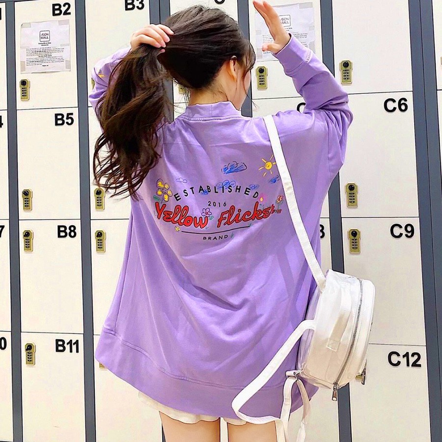 𝗡𝗘𝗪 𝗔𝗥𝗥𝗜𝗩𝗔𝗟💢  Áo Khoác Nữ Cardigan Nỉ Ngoại Cao Cấp không xù Hottrend chữ Yellow Flicker | BigBuy360 - bigbuy360.vn