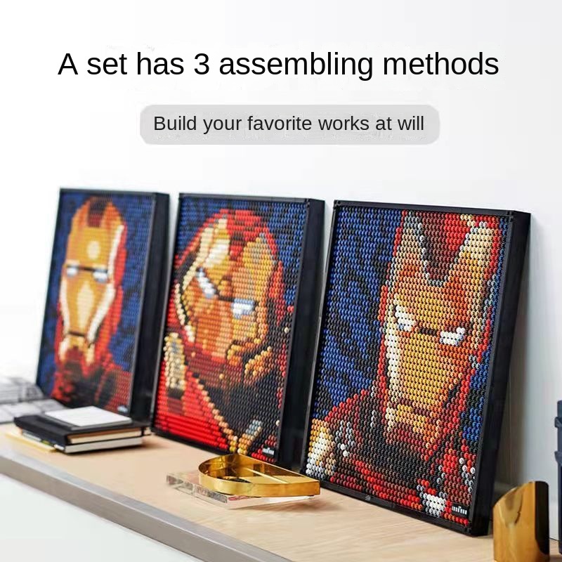 3167 Chiếc|Khung Ảnh Lắp Ráp Lego Hình Iron Man