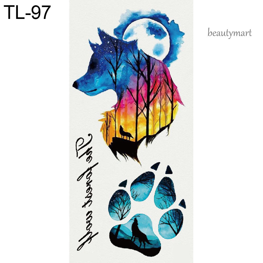 [Hàng mới về] Hình xăm tạm thời chống nước họa tiết hình con rắn màu chó cú