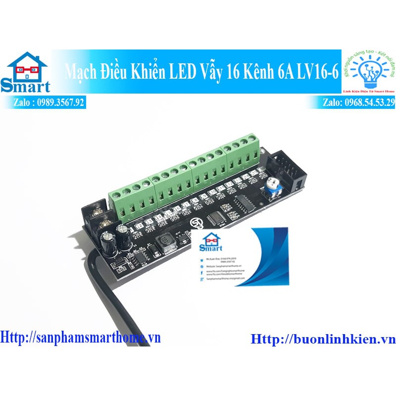 MẠCH ĐIỀU KHIỂN LED VẪY 16 KÊNH 6A LV16-6