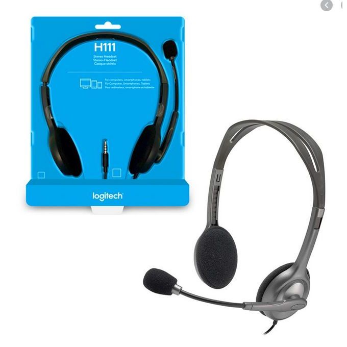 Tai nghe chụp tai Logitech H111  / H110 - Âm thanh nổi - BH 12T