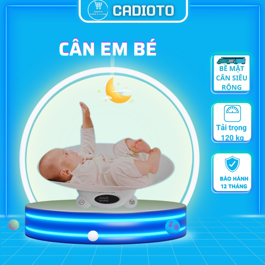 Cân Em Bé Điện Tử Sơ Sinh 120kg Cân Trẻ Em, Thú Cưng Model B03 Bằng Nhựa ABS Cao Cấp Chính Xác  Từng Gam