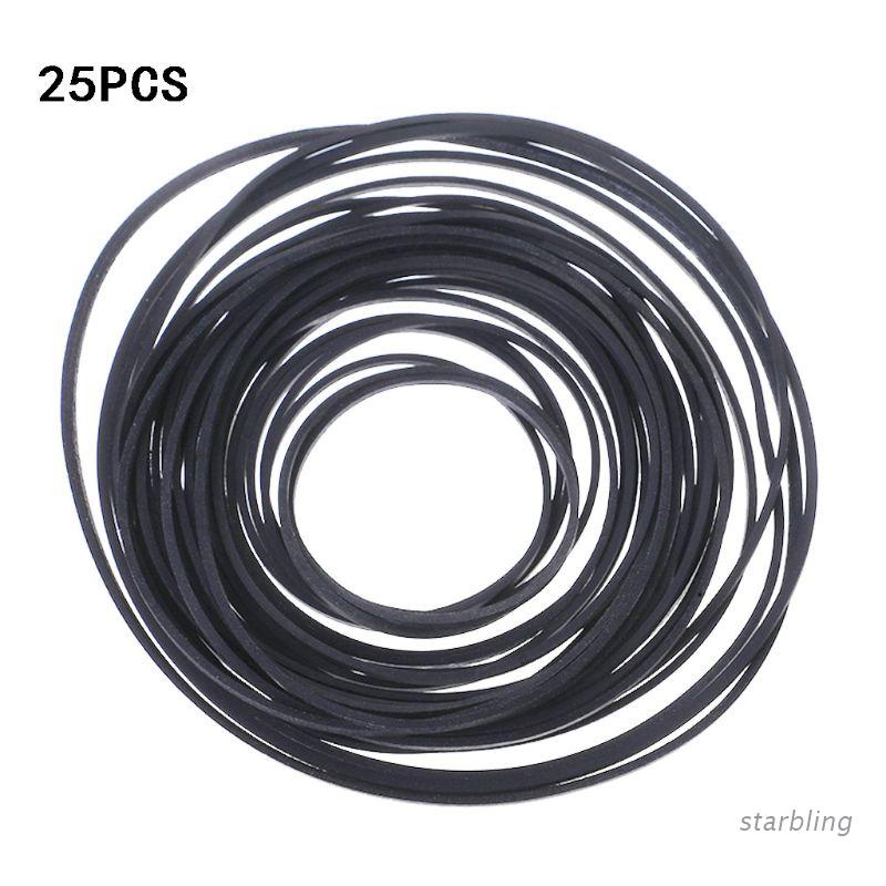 Set 25 Dây Đai Cao Su Hình Vuông 45-130mm 1mm Chuyên Dụng Cho Máy Ghi Âm / Dvd