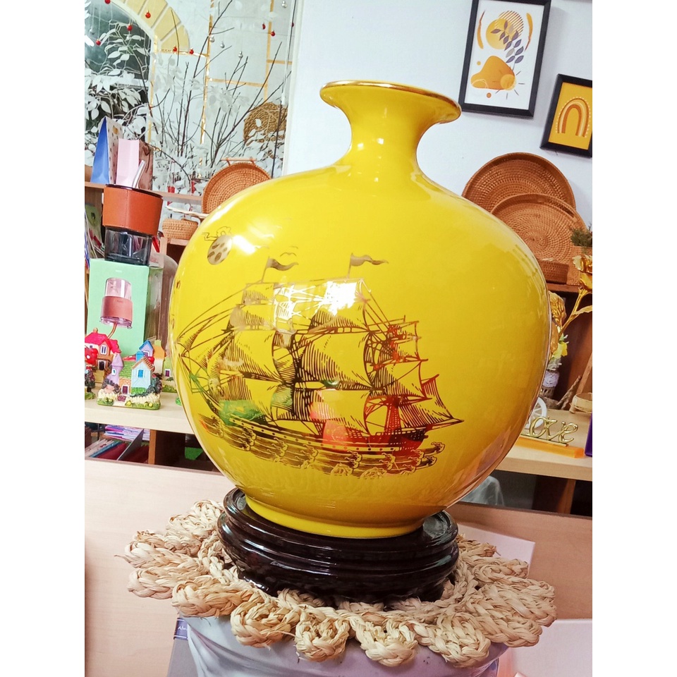 Chân Đế Gỗ rỗng đựng Bình hút lộc - Bình gốm sứ, bình hoa trang trí (full size)