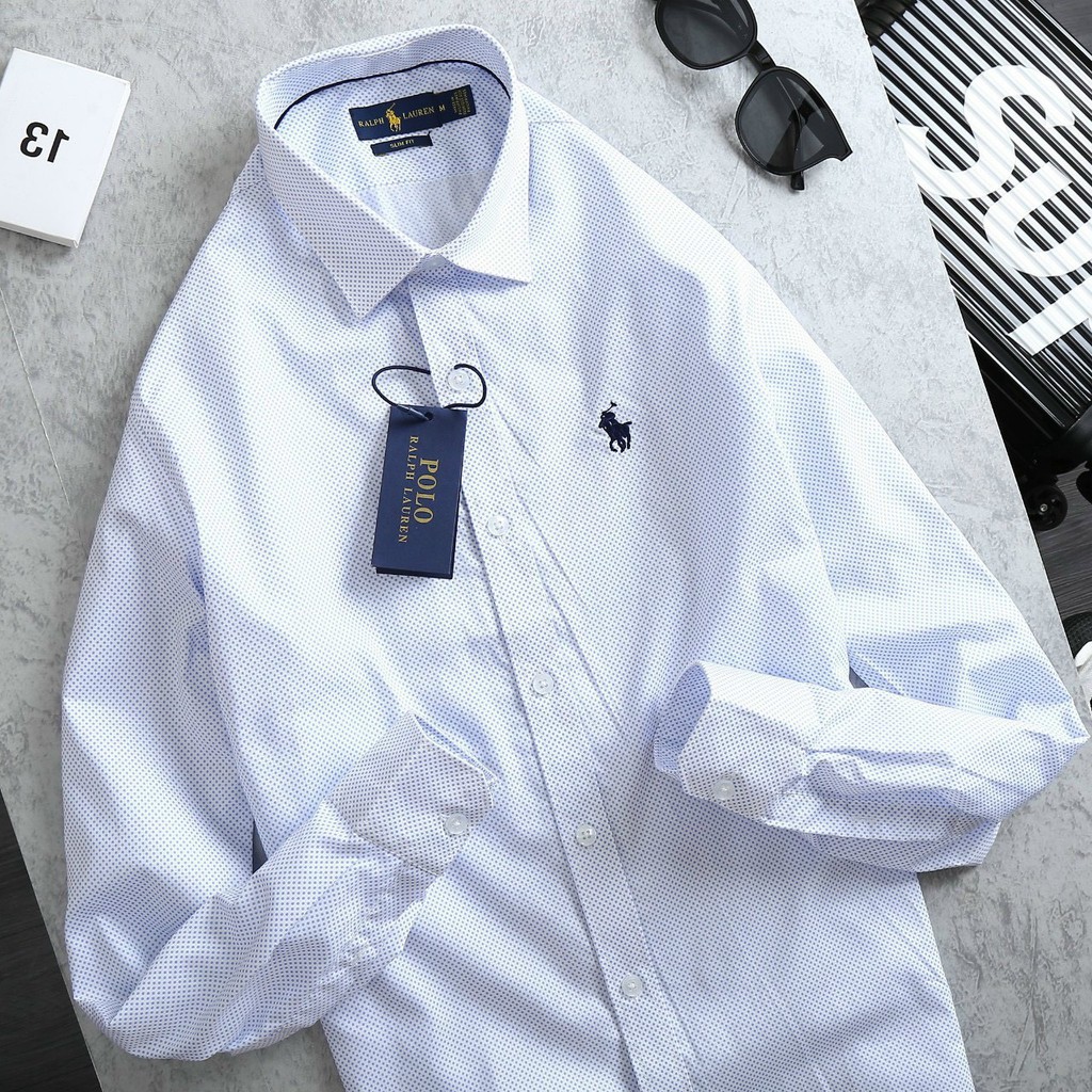 [Cotton lụa] Áo sơ mi nam tay dài Polo Ralph Lauren Shirts Sơ Vin vnxk Mỹ xịn 11 họa tiết nổi | BigBuy360 - bigbuy360.vn
