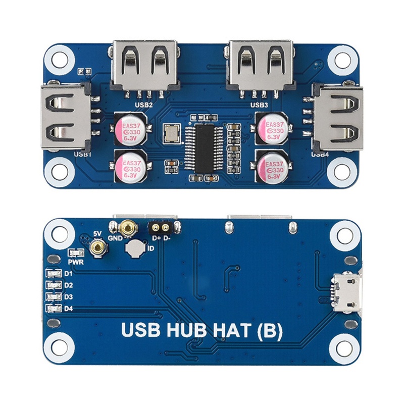 Bảng mạch mở rộng USB 2.0 HUB HAT cho Raspberry Pi 4 B 3 B+ 3 B 2B Zero Zero&lt;br&gt;