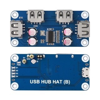 Bộ HUB Chia 4 Cổng USB 2.0 Tương Thích Với Raspberry Pi B + / 2B / 3B / Zero / Zero W