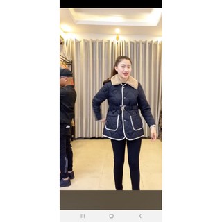 áo phao cổ lông trần trám