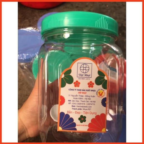 Lọ Nhựa Việt Nhật Loại 1,6kg, 2kg, 3,5kg Đựng Thực Phẩm Sạch Có Thìa 💯 Loại Đẹp !