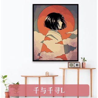 Tranh sơn dầu số hoá Phong Nhiều Mẫu Hot Anime Spirited Away - Tranh Tô Màu Theo Số, tranh số hoá vùng đất linh hồn