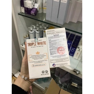 [Sale] Viên uống trắng da TRIPLE WHITE – 𝐒ự 𝐜ả𝐢 𝐭𝐢ế𝐧 𝐯ề 𝐜ô𝐧𝐠 𝐭𝐡ứ𝐜 𝐭𝐫ắ𝐧𝐠 𝐝𝐚 𝐜𝐡ố𝐧𝐠 𝐧ắ𝐧𝐠. MẪU HỘP MỚi