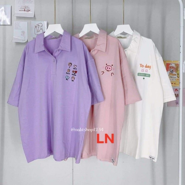 Áo polo lô lợn + áo hoạt hình LN12