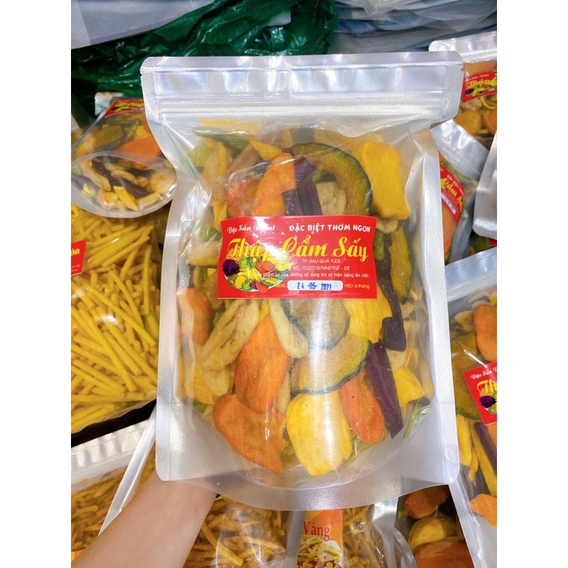 RAU CỦ SẤY ĐÀ LẠT - loại 1 - hàng zip 500g giòn , thơm ngon
