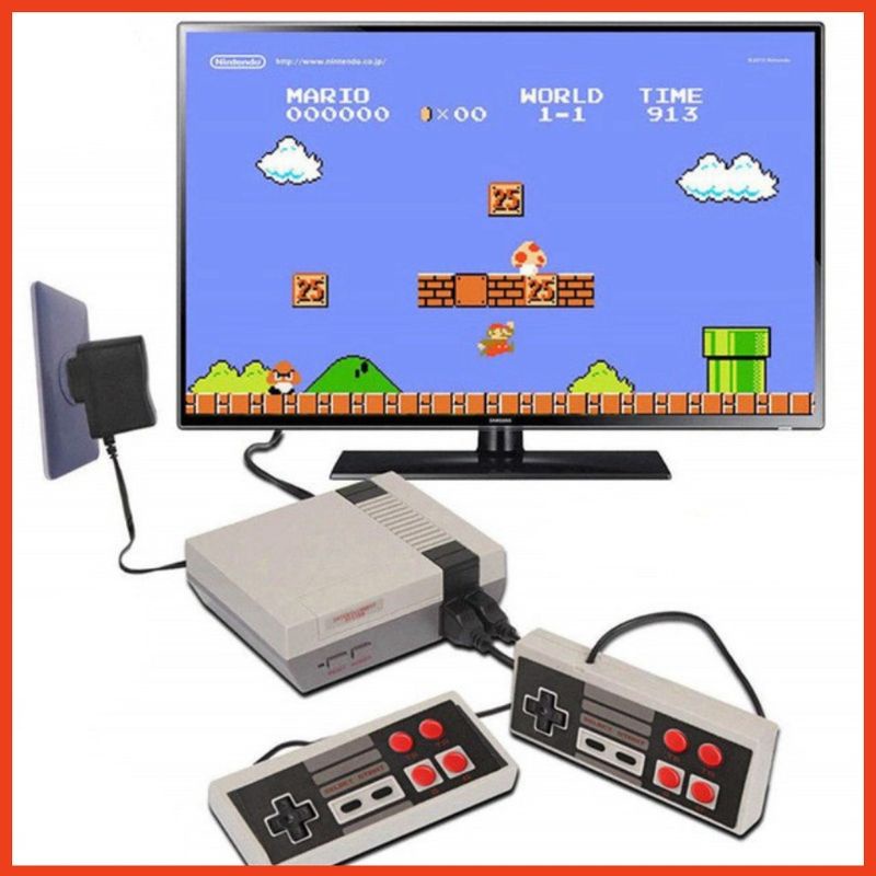 Máy Chơi Game Cổ Điển 4 Nút Mini Nes - Tích Hợp 620 Trò ( Loại 1 tay cầm 4 nút )