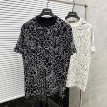 Áo Phông Nam Nữ - Áo Thun Lv Cổ Tròn In Hoạ Tiết 3D Chất Cotton mát Mịn DT STORE MENWEAR